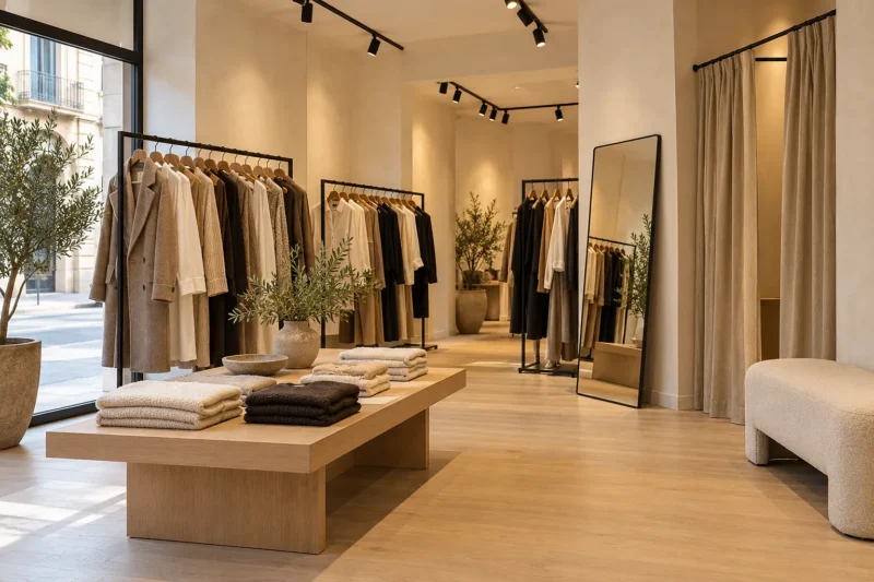 Tienda de ropa con su propio odotipo